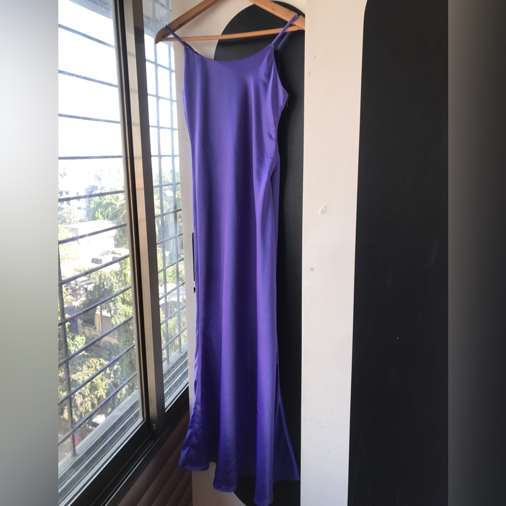 Silk SATIN LONG SLIP DRESS - Picture 8 of 13